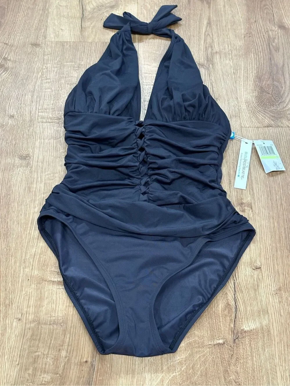 Bleu Rod NWT size 4 black swimsuit one piece